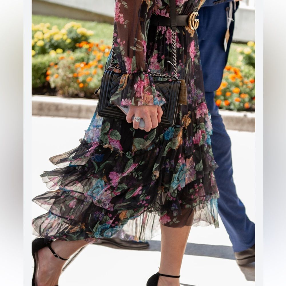 NWOT Zimmermann  ninety six Floral Black Dress - Picture 7 of 14